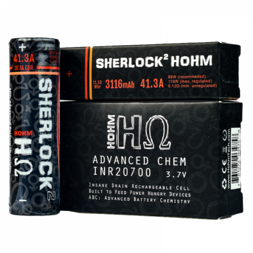 Sherlock Hohm 2 20700 Battery By Hohm Tech - 3116mAh 30,7A