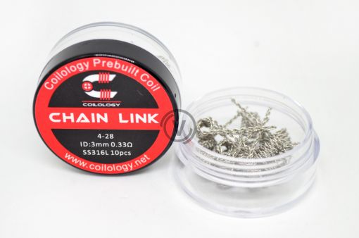 Coilology coils for DL Chain Link SS316L, 10pcs