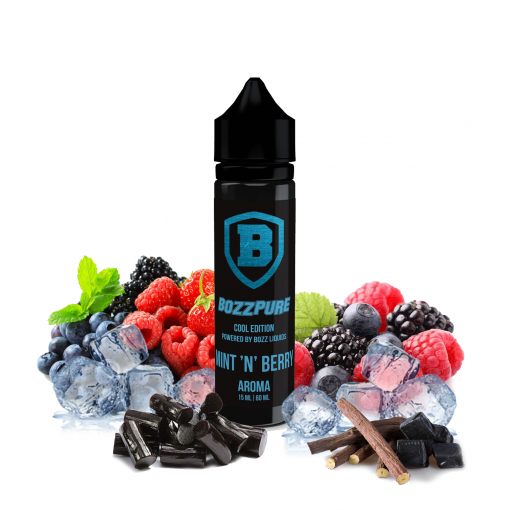 Příchuť Bozz Pure Shake and Vape Mint n Berry 15ml