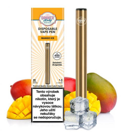 Disposable pod Dinner Lady Vape Pen - Mango Ice 20mg/ml