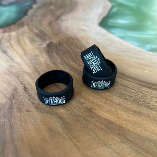 INFAMOUS Black Decorative Silicone Ring