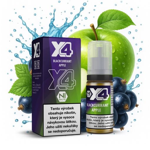 Nicotine salt X4 Bar Juice - Blackcurrant Apple 10ml